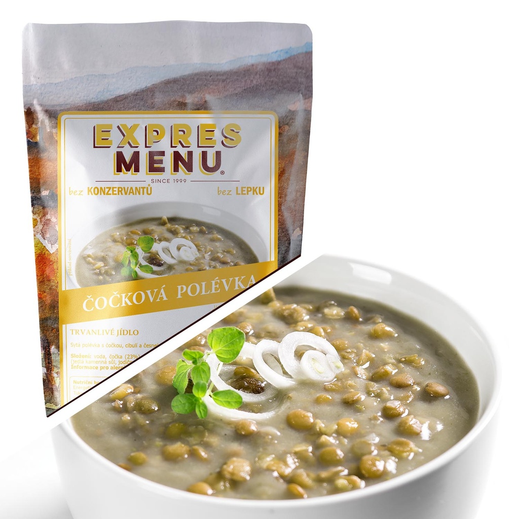 Čočková polévka bez lepku 600 g Expres Menu